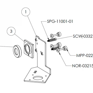 HX 2nd Mirror Soporte Conjunto (w/o mirror)