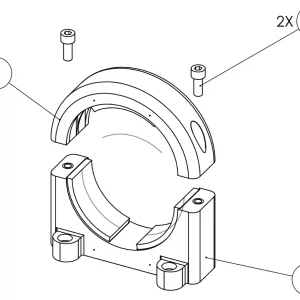 HX Laser Tube Soporte Soporte Conjunto