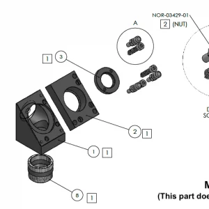 HX 3rd Mirror Soporte Conjunto (Upper part of laser head)